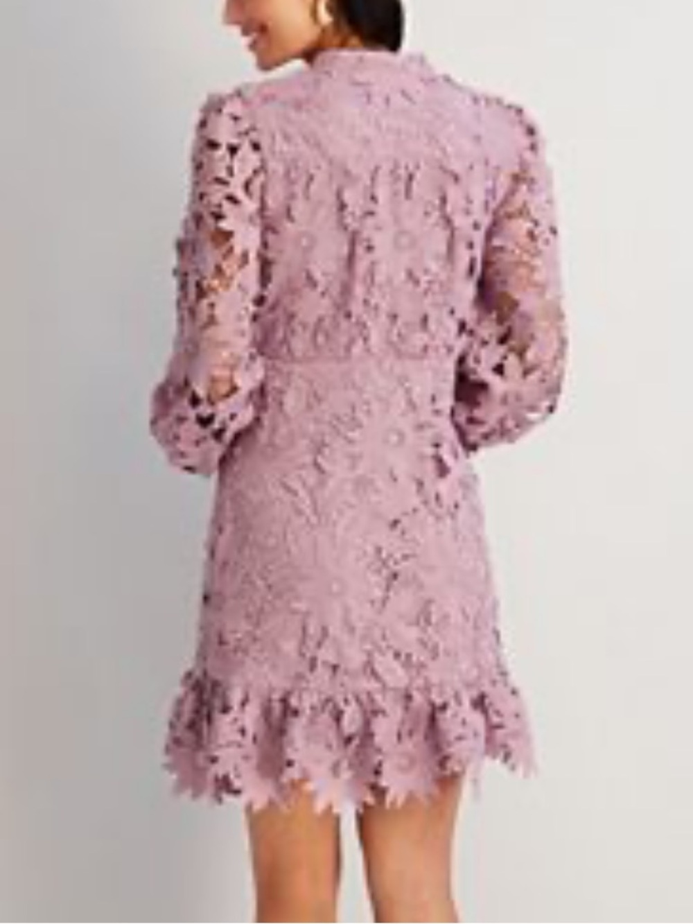 Kensie Dusty Lavender Floral Lace Mini Dress NWT - Picture 4 of 10